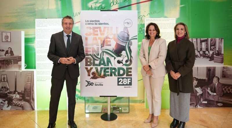 La Diputación impulsa la reivindicación del andalucismo con la campaña Sevilla late en blanco y verde por el 28F