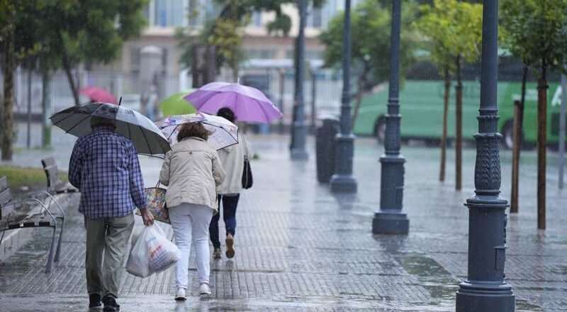 Borrasca Konrad provoca aviso amarillo por lluvia y tormenta en toda Andalucía, salvo en Huelva y Jaén