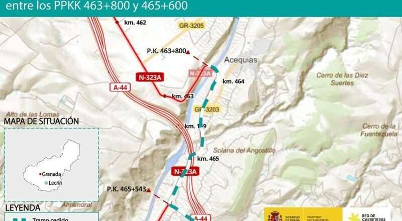 El Gobierno transfiere a Lecrín un ramal de conexión entre la A-44 y la N-323A, así como un tramo de la N-323A