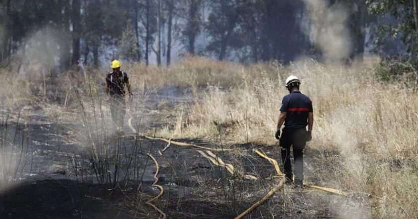Bomberos de Córdoba apagan un incendio que consume siete hectáreas cerca de la A-4