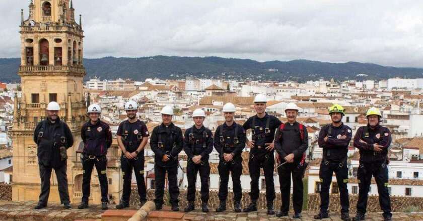 Bomberos de París evalúan nuevamente en Córdoba el sistema de autoprotección de la Mezquita-Catedral