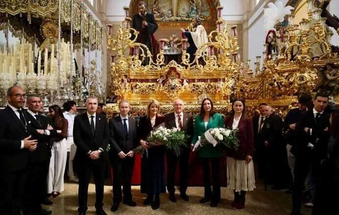 Loles López y Pilar Miranda en los actos del Sábado de Pasión
