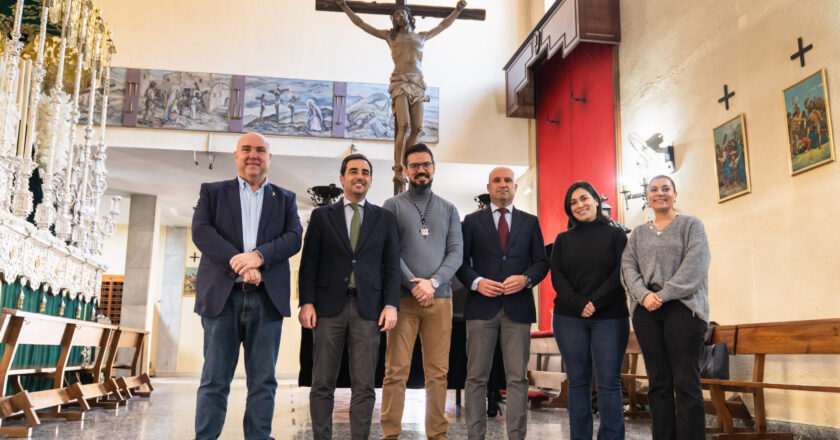 Visita del presidente de la Diputación a la Hermandad del Perdón