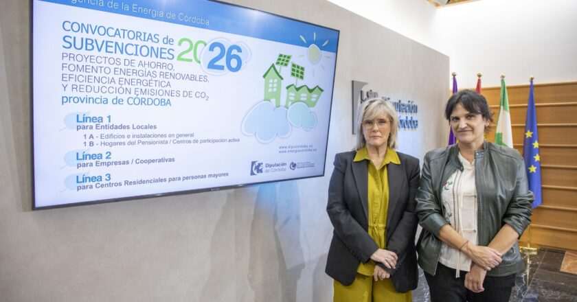 La Diputación de Córdoba lanza nuevas subvenciones para promover la eficiencia energética