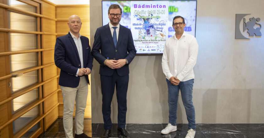 Presentación del Máster n1-n4 Sub-15 de Bádminton en la Diputación de Córdoba, programado para el 25 y 26 de abril en Montilla