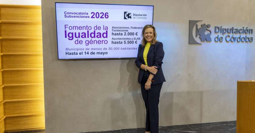 Diputación de Córdoba lanza dos programas de apoyo para proyectos de igualdad en la provincia