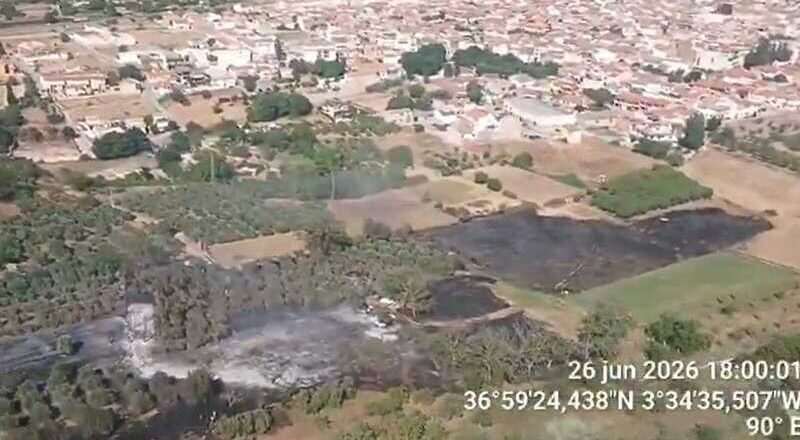 Incendio extinguido tras afectar dos hectáreas de terreno en Dúrcal