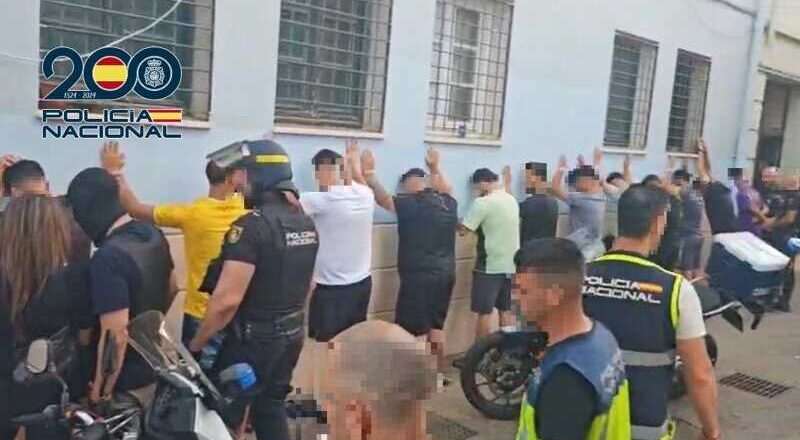 Diez arrestados de un clan tras una pelea masiva en Málaga