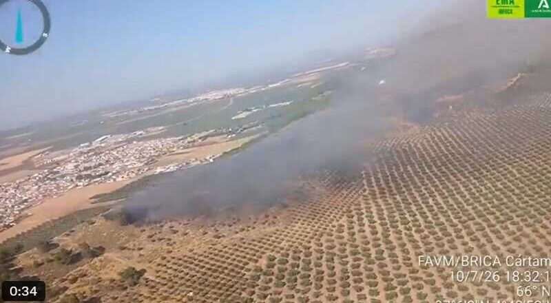 Incendio forestal declarado en Humilladero