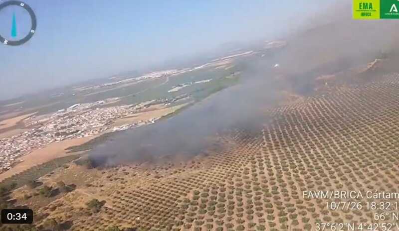 Incendio forestal declarado en Humilladero