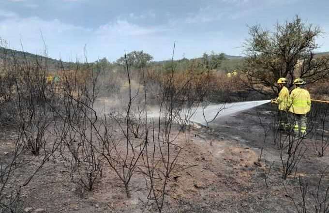 Incendio forestal en Alosno extinguido tras su origen en la madrugada