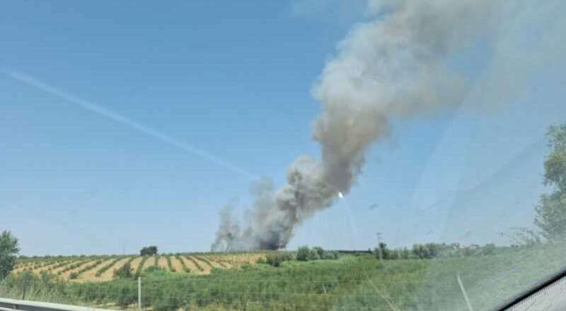 Incendio forestal en Villalba del Alcor estabilizado por el Infoca