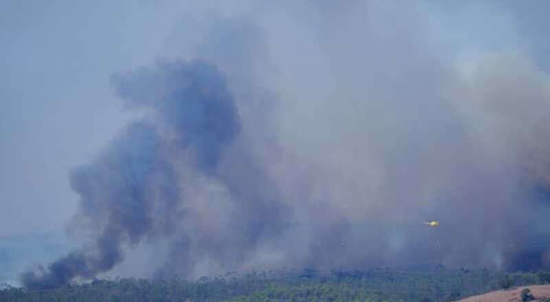 El dispositivo del incendio de Niebla cuenta con más de 600 efectivos y la situación es impredecible