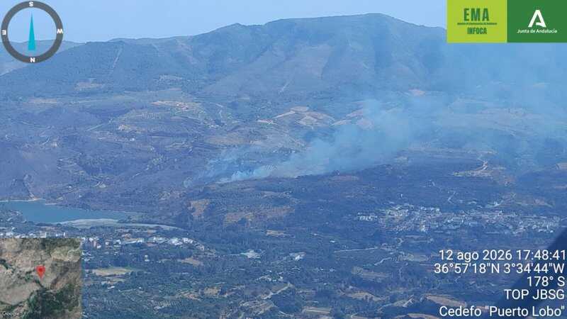 Incendio forestal en el Valle de Lecrín estabilizado por el Infoca