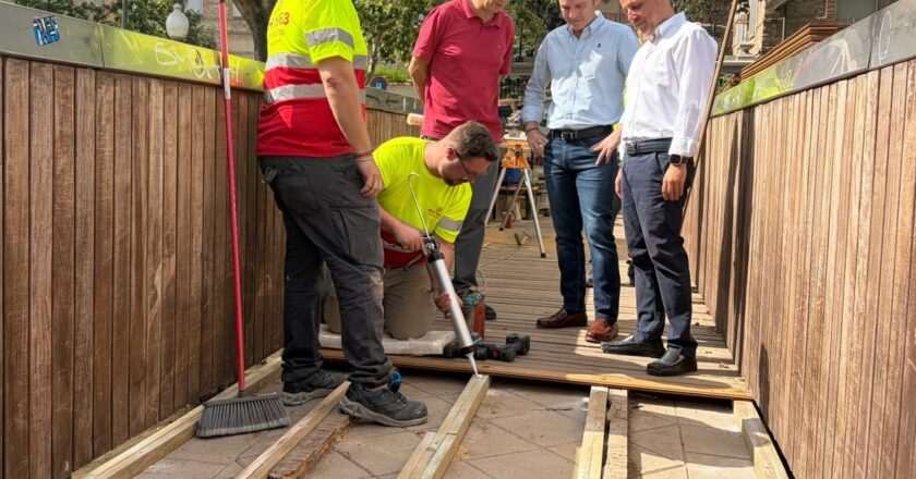 El Ayuntamiento promueve la restauración de los elementos de madera del Puente de las Titas y del Parque Antonio Jiménez Blanco