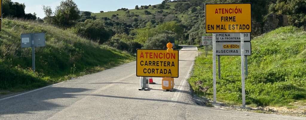 Corte de 1.400 metros cerca de Jimena con opción de recorrido alternativo