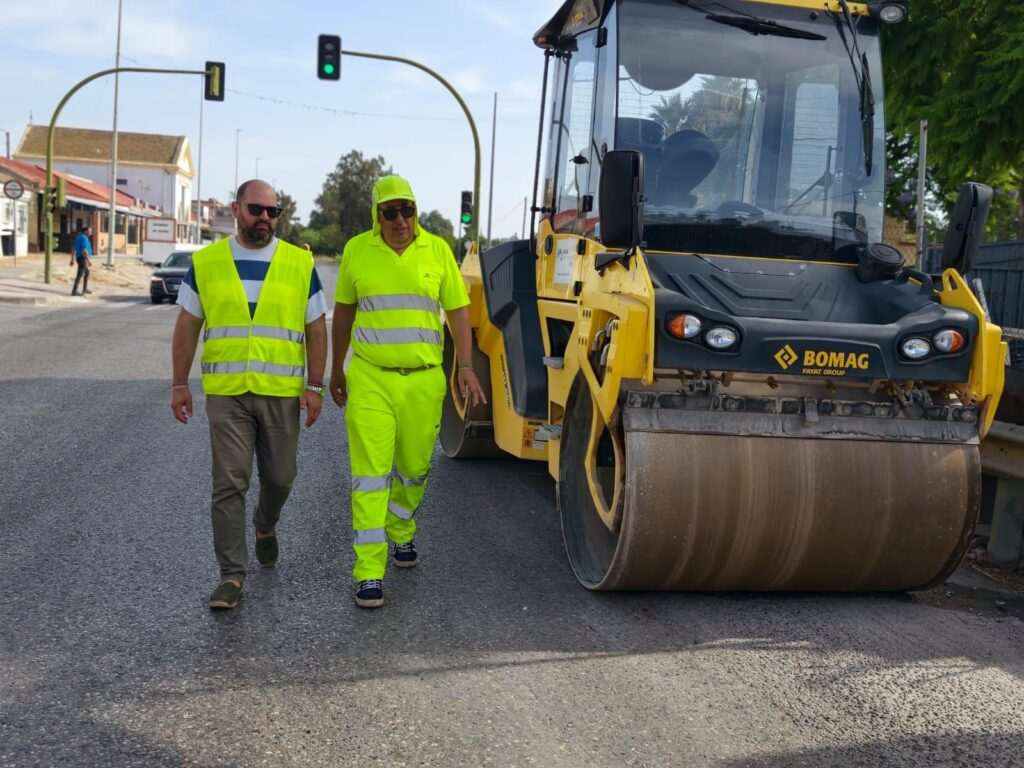 Preparativos para el paso de la Vuelta Ciclista a España