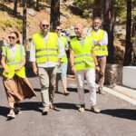 Javier Bello verifica las obras en la carretera que une Grazalema y Zahara de la Sierra por el puerto de Las Palomas